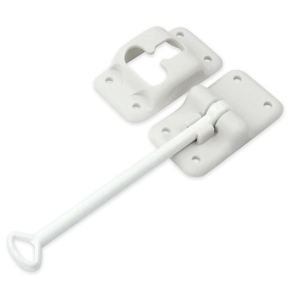 Leisure Coachworks RV Baggage Door Catch Holds Compartment Doors Open T Style 6 Inch (White)