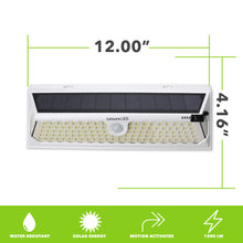 Leisure LED 12V RV Exterior LED Solar Light Cool White with Switch 3 Mode Motion Sensor 120SMD 12 Inch (White)