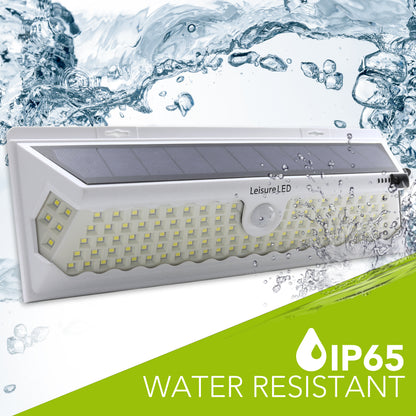 Leisure LED 12V RV Exterior LED Solar Light Cool White with Switch 3 Mode Motion Sensor 120SMD 12 Inch (White)