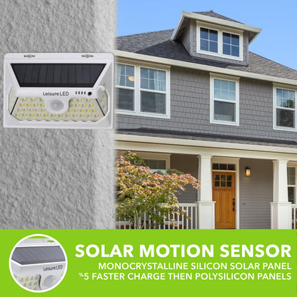 Leisure LED 12V RV Exterior LED Solar Light Cool White with Switch 3 Mode Motion Sensor 6 Inch (White)