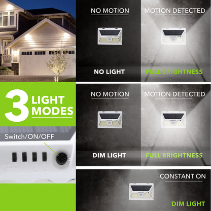 Leisure LED 12V RV Exterior LED Solar Light Cool White with Switch 3 Mode Motion Sensor 6 Inch (White)