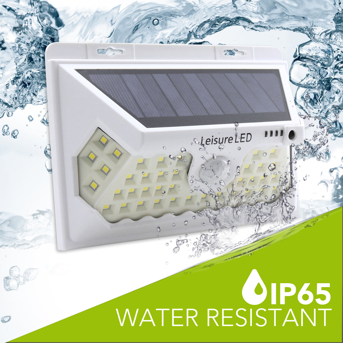 Leisure LED 12V RV Exterior LED Solar Light Cool White with Switch 3 Mode Motion Sensor 6 Inch (White)