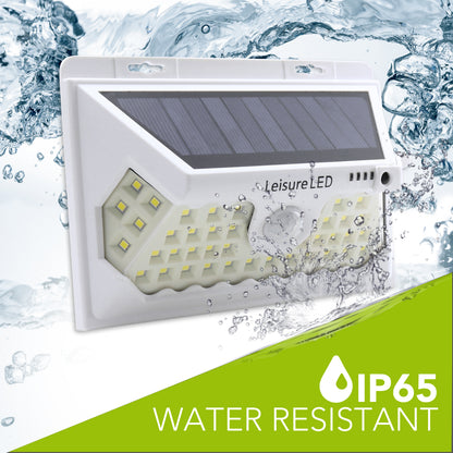 Leisure LED 12V RV Exterior LED Solar Light Cool White with Switch 3 Mode Motion Sensor 6 Inch (White)