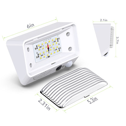 Leisure LED 12V RV Exterior LED Porch Light Cool White with Switch Amber Lens Motion Sensor 6 Inch (White)