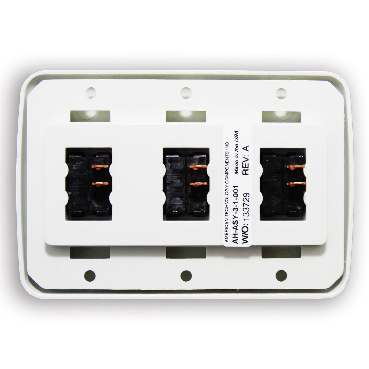 Leisure Coachworks 12V RV Contemporary Triple SPST On Off Switch with Bezel 4.18 Inch x 2.83 Inch x 1.22 Inch (White)