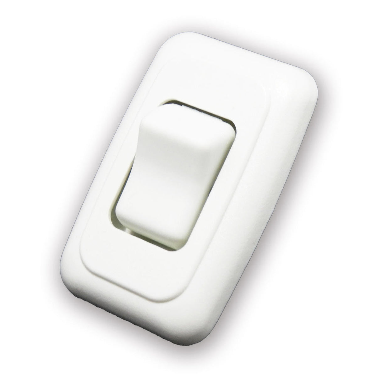 American Technology SPST On-Off Switch with Bezel, 12-Volt, for RV, Trailer, Camper White