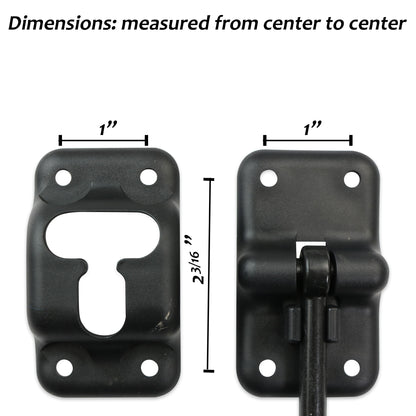 Leisure Coachworks RV Baggage Door Catch Holds Compartment Doors Open T Style 4 Inch (Black)