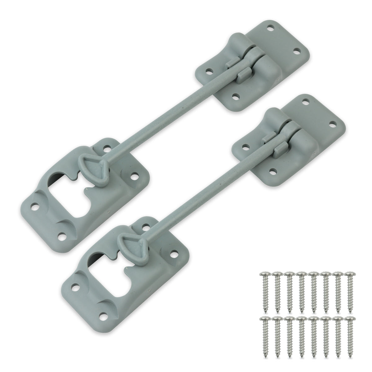 Leisure Coachworks RV Baggage Door Catch Holds Compartment Doors Open T Style 6 Inch (Grey)
