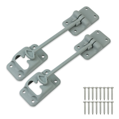 Leisure Coachworks RV Baggage Door Catch Holds Compartment Doors Open T Style 6 Inch (Grey)