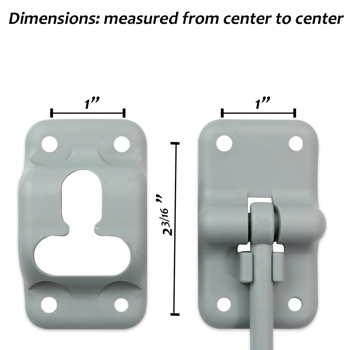 Leisure Coachworks RV Baggage Door Catch Holds Compartment Doors Open T Style 4 Inch (Grey)