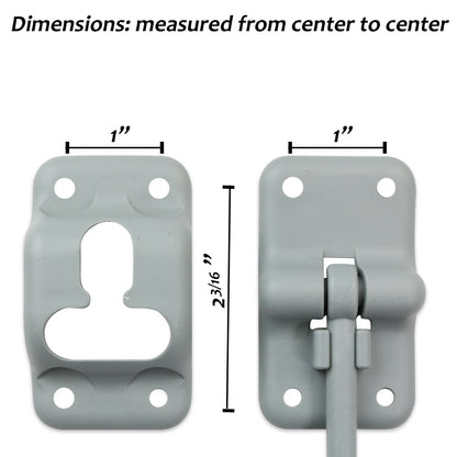 Leisure Coachworks RV Baggage Door Catch Holds Compartment Doors Open T Style 6 Inch (Grey)