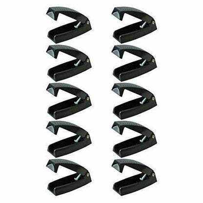 Leisure Coachworks 10 Pack Black - Baggage Door Catch - Clip - Holder - for RV, Trailer, Camper, Motor Home Baggage Doors 10-Pack, Black