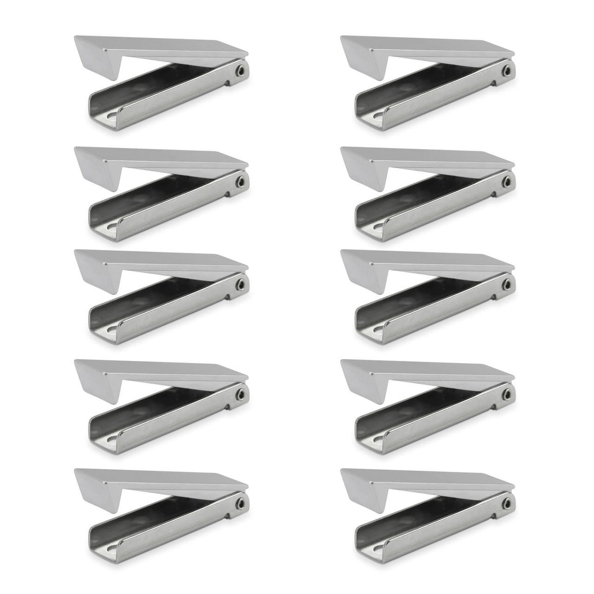 Leisure Coachworks 10 Pack RV Stainless Steel Baggage Door Catch Square - Holds RV Baggage Compartments and Doors Open 10