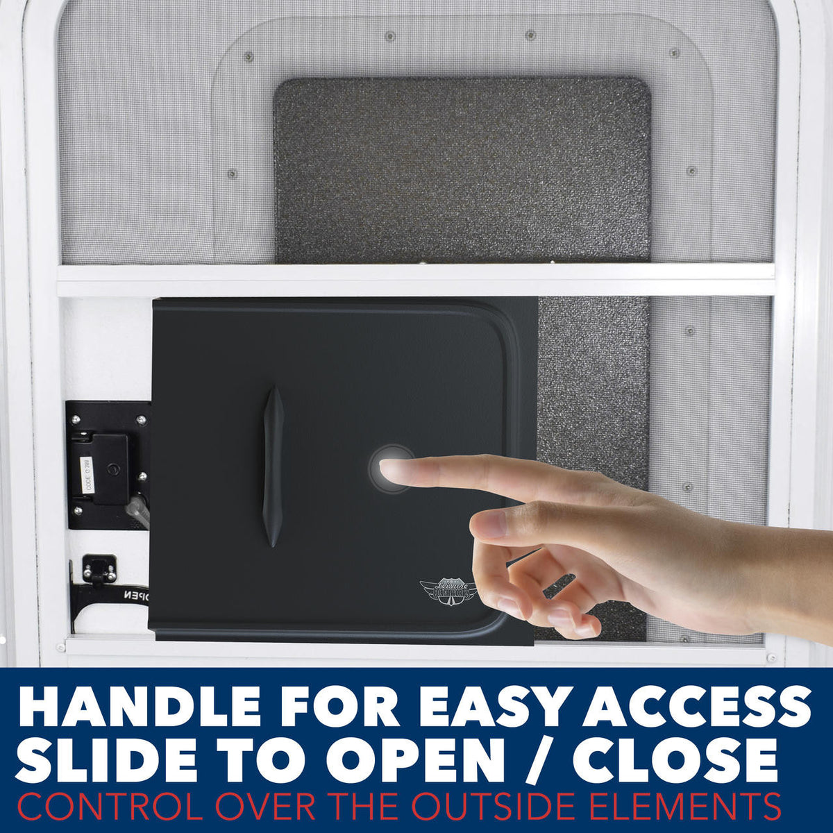 Leisure Coachworks 12 RV Screen Door Slider Panel and Handle/Stop for RV, Trailer, Camper, Motor Home, Cargo Trailer - OEM Replacement