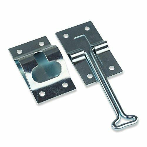 Leisure Coachworks 4 Inch Metal T-Style Door Holder Entry Door Catch fits RV Trailer Camper Exterior Door Hold Hook and Keeper Hardware Zinc Plated Steel