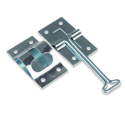 Leisure Coachworks 4 Inch Metal T-Style Door Holder Entry Door Catch fits RV Trailer Camper Exterior Door Hold Hook and Keeper Hardware Zinc Plated Steel