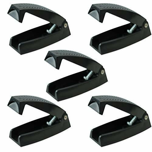 Leisure Coachworks 5 Pack Black - Baggage Door Catch - Clip - Holder - for RV, Trailer, Camper, Motor Home Baggage Doors 5-Pack, Black