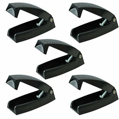 Leisure Coachworks 5 Pack Black - Baggage Door Catch - Clip - Holder - for RV, Trailer, Camper, Motor Home Baggage Doors 5-Pack, Black