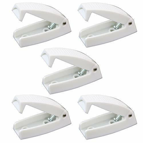 Leisure Coachworks 5 Pack White - Baggage Door Catch - Clip - Holder - for RV, Trailer, Camper, Motor Home Baggage Doors 5-Pack, White