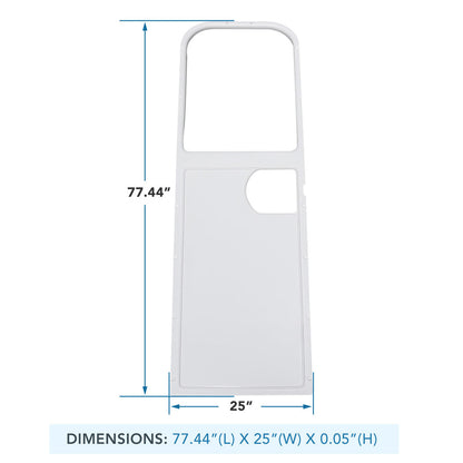 Leisure Coachworks Alfa / Atwood / Challenger Entry Door Inner Liner White 25" 