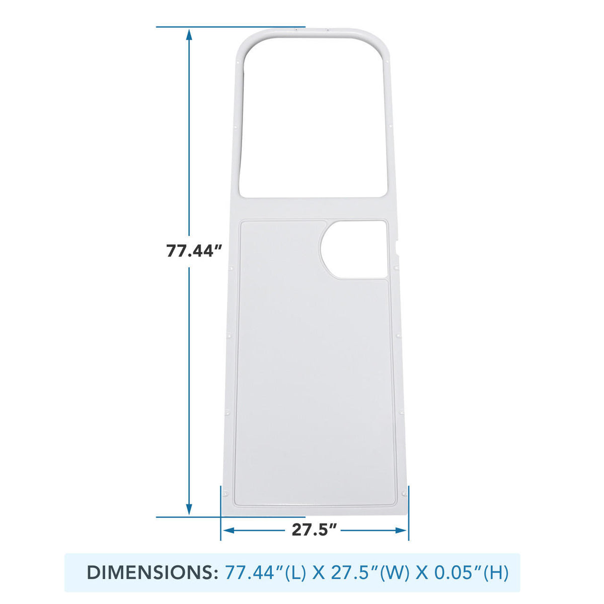 Leisure Coachworks Alfa / Atwood / Challenger Entry Door Inner Liner White 27" 