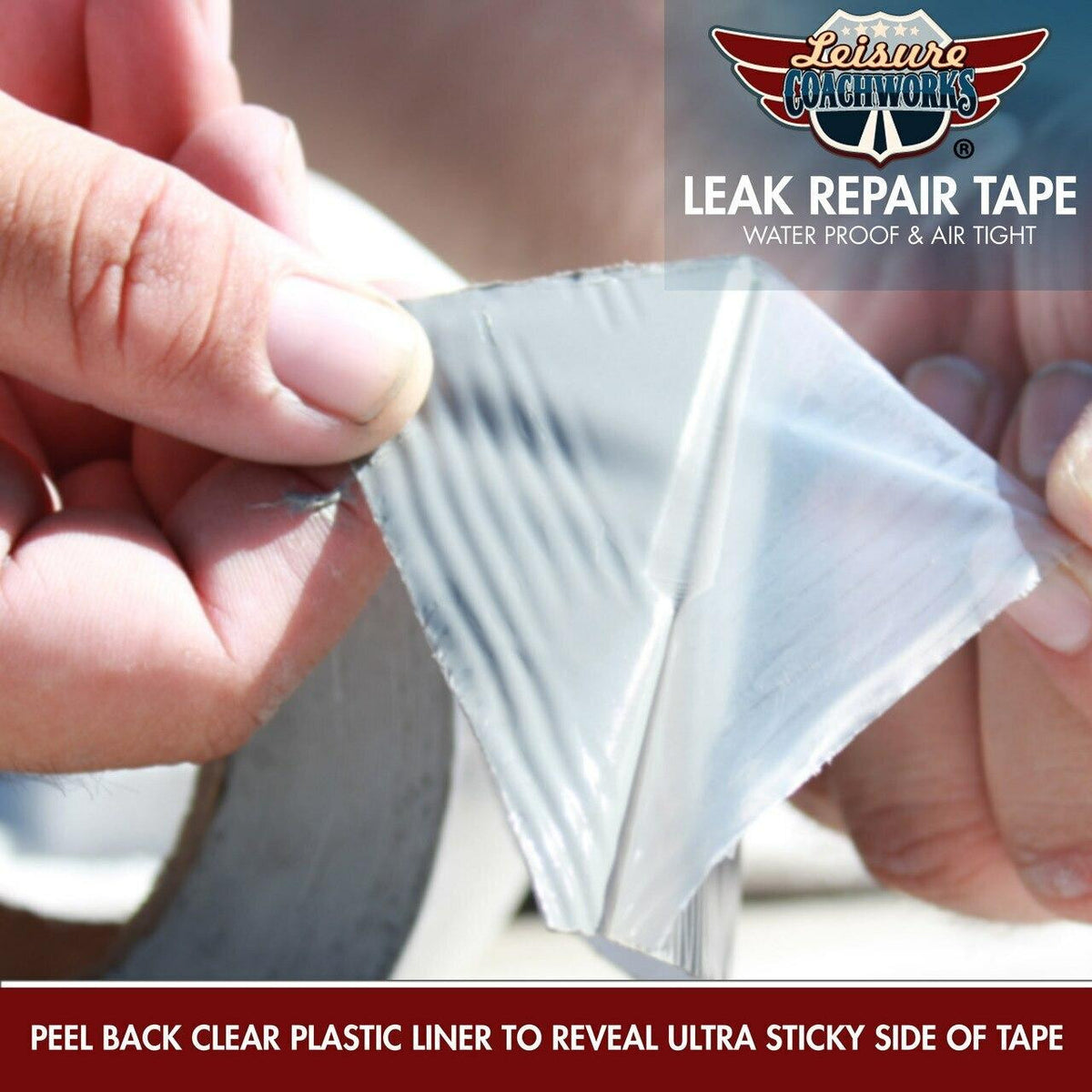 Leisure Coachworks Leisure Coach Works RV Sealant Tape UV Weatherproof Roof Leaks Repair Seal Sticky White-Authentic Leisure Coachworks Brand