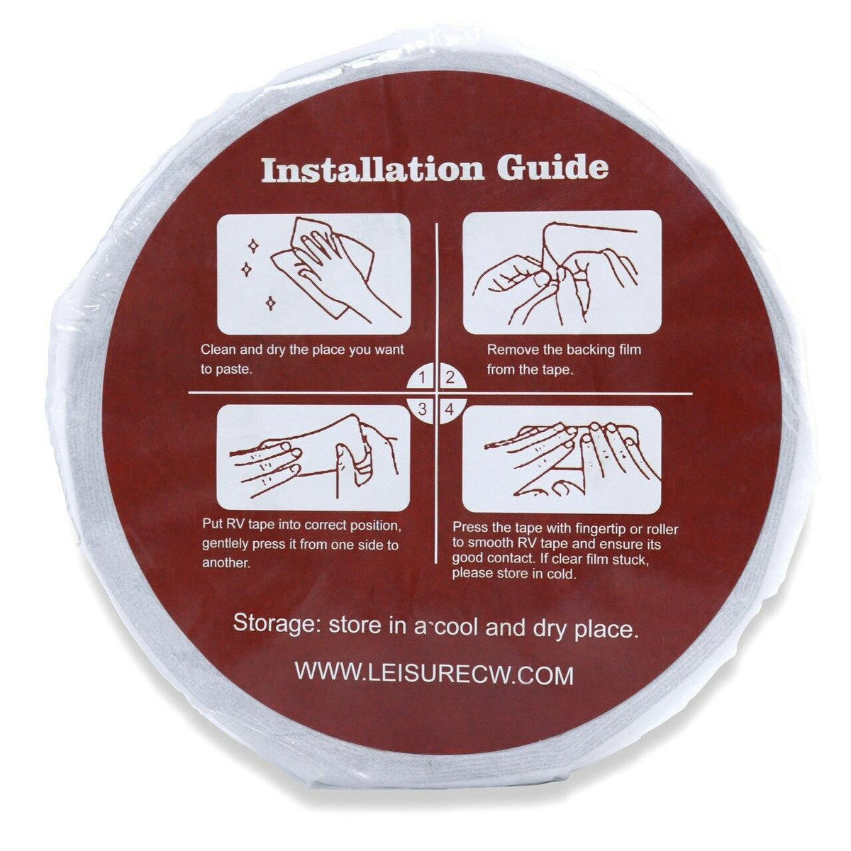 Leisure Coachworks Leisure Coach Works RV Sealant Tape UV Weatherproof Roof Leaks Repair Seal Sticky White-Authentic Leisure Coachworks Brand