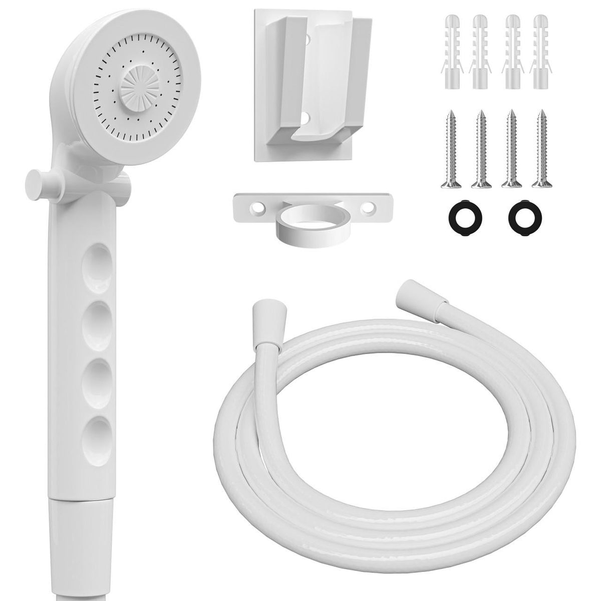 Leisure Coachworks RV Shower Head with Hose ABS Outdoor RV Shower Hose Kit Replacement with ON/OFF Switch for RV, Trailer, Campers, Motorhomes, Fifth Wheels, Boats (White) 