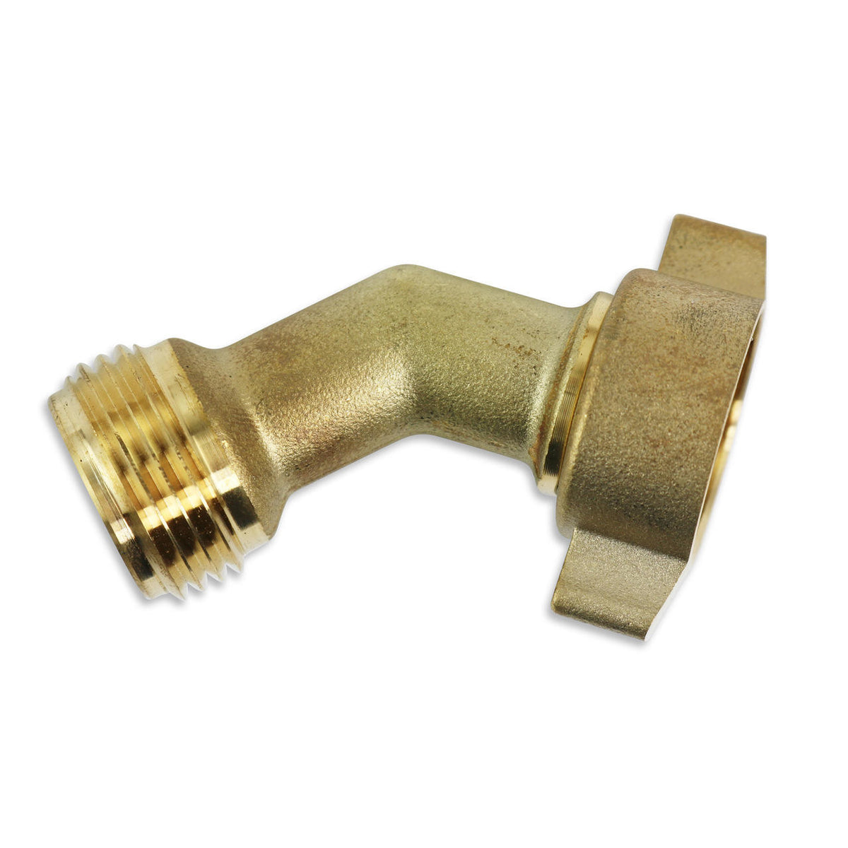 Leisure Coachworks RV Travel Trailer 45 Degree Hose Elbow RV Water Intake Fitting Solid Brass 3/4