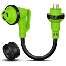  Leisure Cords 18" 30 Amp RV 90-Degree Dogbone Adapter - 30 Amp L5-30P Male to L5-30R Female Twist Lock with Included Coupler Adapter (30 Amp Male Twist - 30 Amp Female Twist) 
