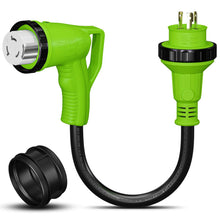  Leisure Cords 18" 50 Amp RV 90-Degree Dogbone Adapter - 30 Amp L5-30P Male to SS2-50R Female Twist Lock with Included Coupler Adapter (30 Amp Male Twist - 50 Amp Female Twist) 