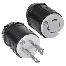 Leisure Cords 30 AMP Replacement 4-Prong Locking Female and Male Power Cord Ends NEMA L14-30