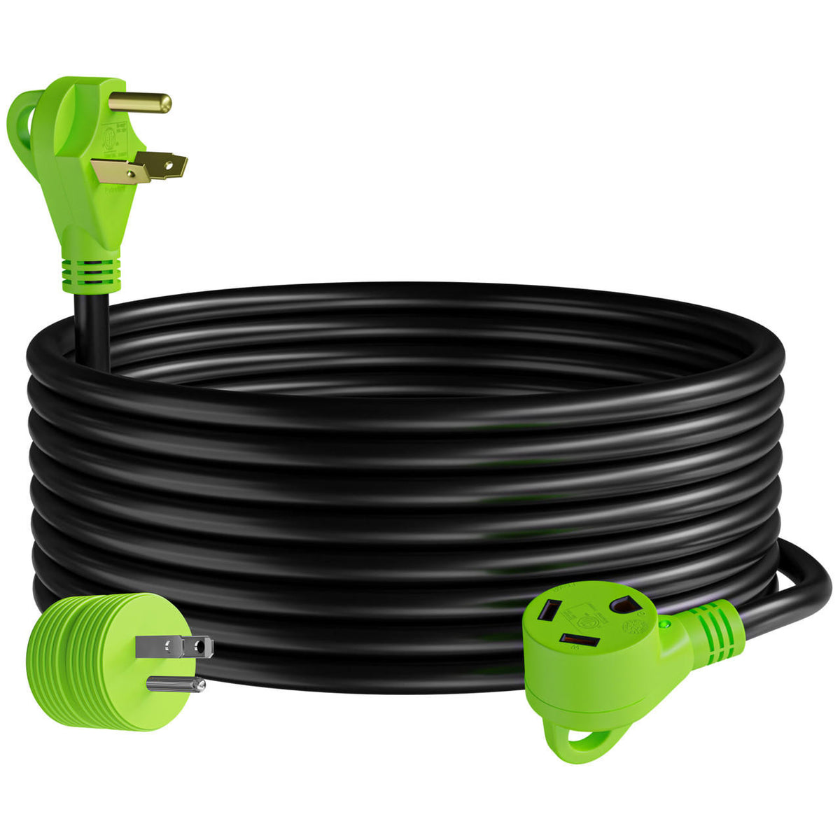 Leisure Cords 30 amp RV Power Extension Cord with LED Power indictor - 30 Amp Male to 30 Amp Female Standard Plug 15 Foot 