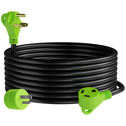 Leisure Cords 30 amp RV Power Extension Cord with LED Power indictor - 30 Amp Male to 30 Amp Female Standard Plug 15 Foot 
