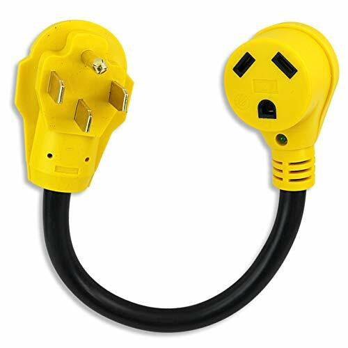 Leisure Cords 50 Amp Male to 30 Amp Female 18 Dogbone Adapter RV Electrical Converter Cord Cable