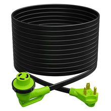  Leisure Cords 90 Degree Low Profile, Flexible 50' Power/Extension Cord with 30 AMP Male Standard / 30 AMP Female 90 Degree Locking Adapter (30 Amp - 50 Foot) 