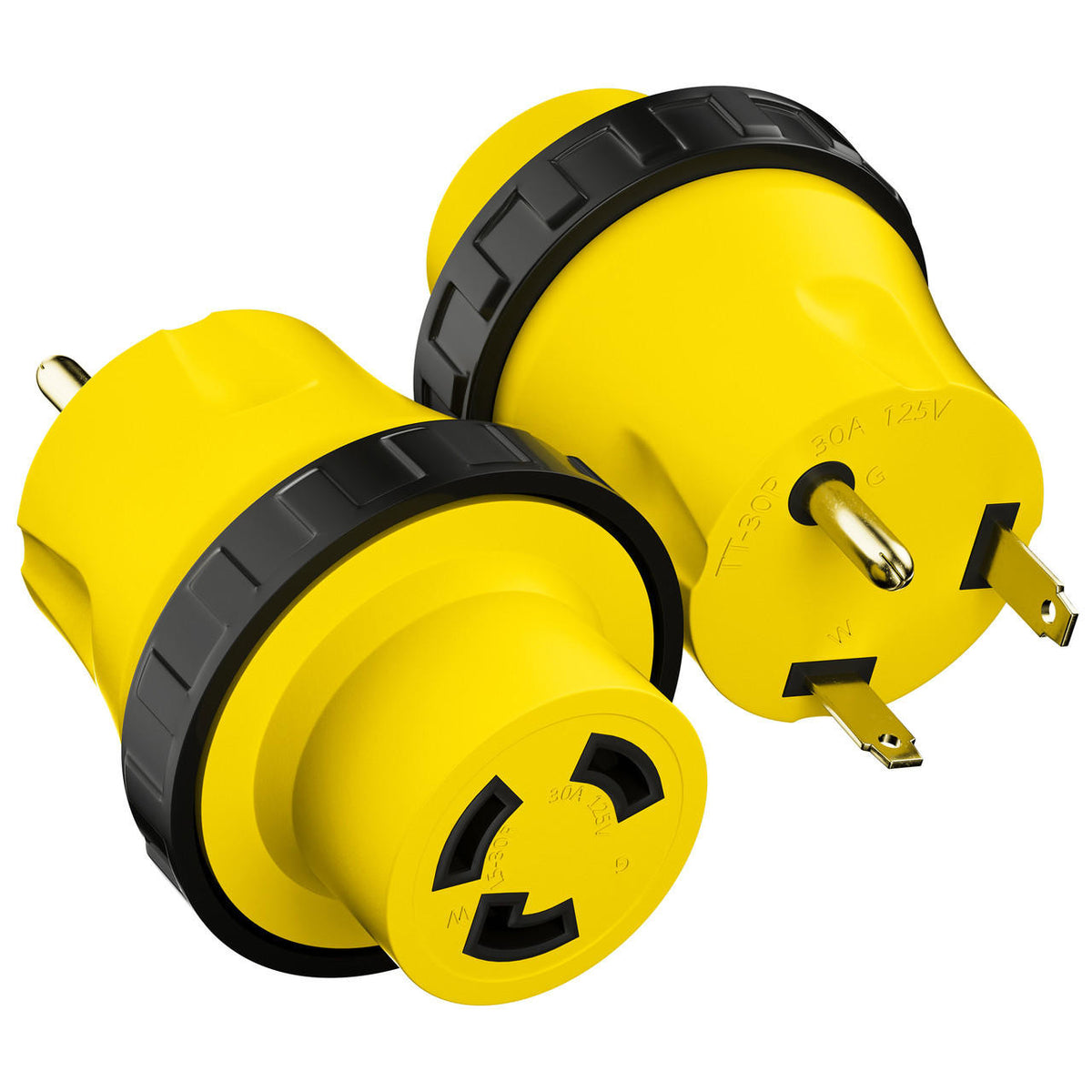 Leisure Cords Locking Power Cord Adapter 30A Male To 30Amp Female Twist Power Cord Male to Female Camper Generator Cable Adapter Electrical Converter Plug 