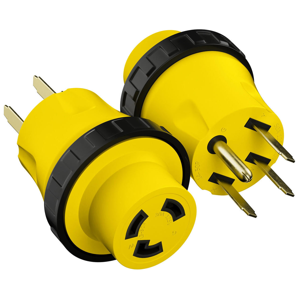 Leisure Cords Locking Power Cord Adapter 50A Male To 30Amp Female Twist Power Cord Male to Female Camper Generator Cable Adapter Electrical Converter Plug 