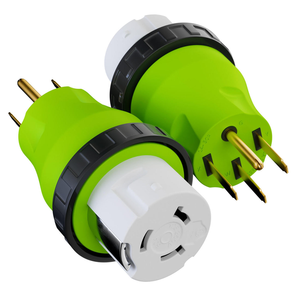 Leisure Cords Locking Power Cord Adapter 50A Male To 50Amp Female Twist Power Cord Male to Female Camper Generator Cable Adapter Electrical Converter Plug 