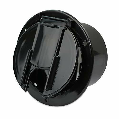 Leisure Cords RV Camper Trailer Motorhome, Outside 4.6 x 2.6, Power Cord Hatch Electrical Access Door Black-7B