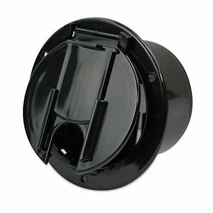 Leisure Cords RV Camper Trailer Motorhome, Outside 4.6 x 2.6, Power Cord Hatch Electrical Access Door Black-7B