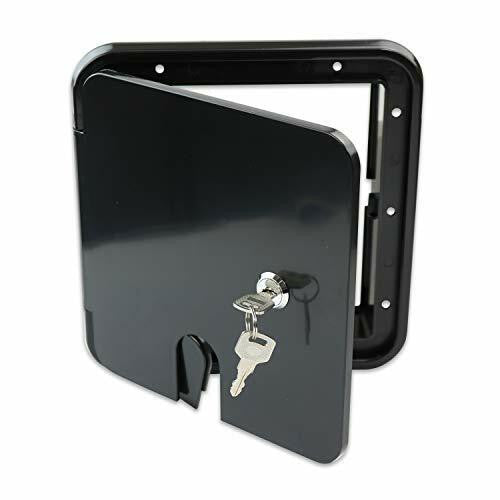 Leisure Cords RV Camper Trailer Motorhome Power Cord Hatch Electrical Access Door Black-1803SB
