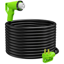 Leisure Cords Twist Lock RV 50 amp Power Cord with LED Power indictor - 50 Amp Male to 50 Amp 90 Degree Female Locking Plug 50 Foot 