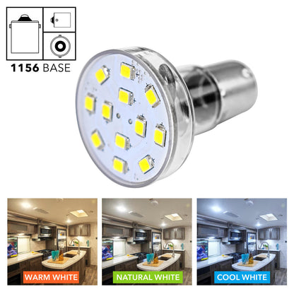 Leisure LED 1156 LED Spot Light Bulb 1156 1139 1141 1383 275 Lumen Long Neck RV Trailer Motorhome