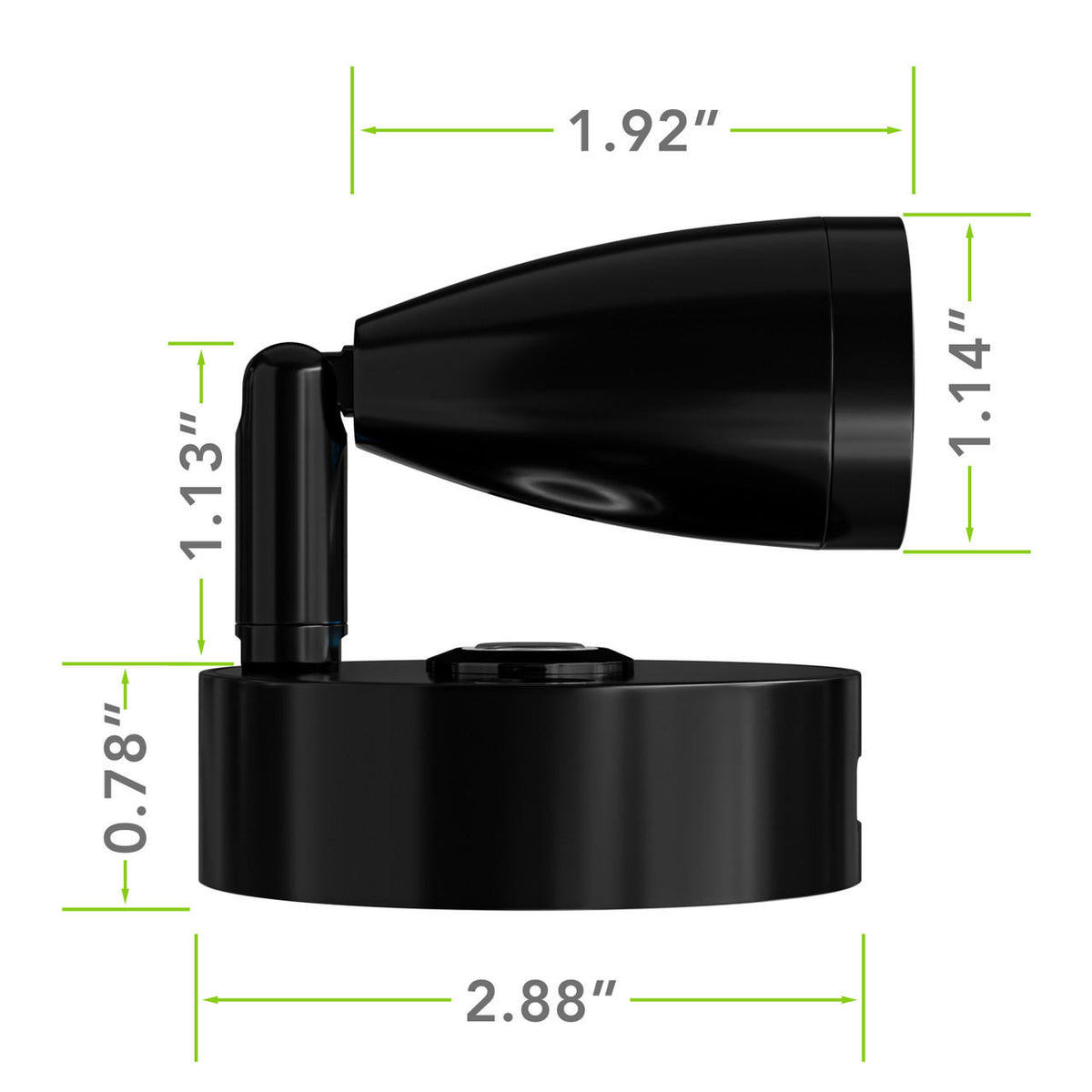 Leisure LED 3 12V RV Interior Reading Light with Touch Activated Dimming Settings, Black Finish