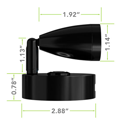 Leisure LED 3 12V RV Interior Reading Light with Touch Activated Dimming Settings, Black Finish