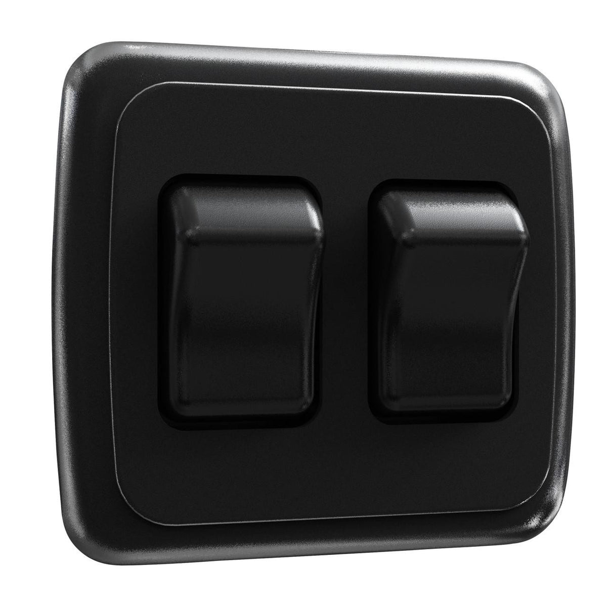  Leisure LED Contemporary Double SPST On-Off Switch with Bezel, 12-Volt, for RV, Trailer, Camper 