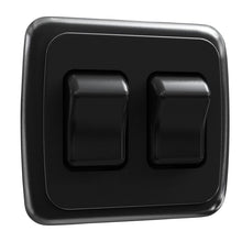  Leisure LED Contemporary Double SPST On-Off Switch with Bezel, 12-Volt, for RV, Trailer, Camper 