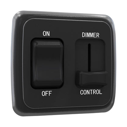  Leisure LED Contemporary On-Off Toggle with Large High Side Dimmer Switch, 12-Volt, for RV, Trailer, Camper 