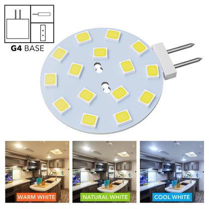  Leisure LED G4 LED Bulbs JC Bi-Pin base Light Bulbs 2W AC/DC 12V 20W-30W T3 Halogen Bulb Replacement RV Camper Trailer Motorhome 5th Wheel and Marine Boat 